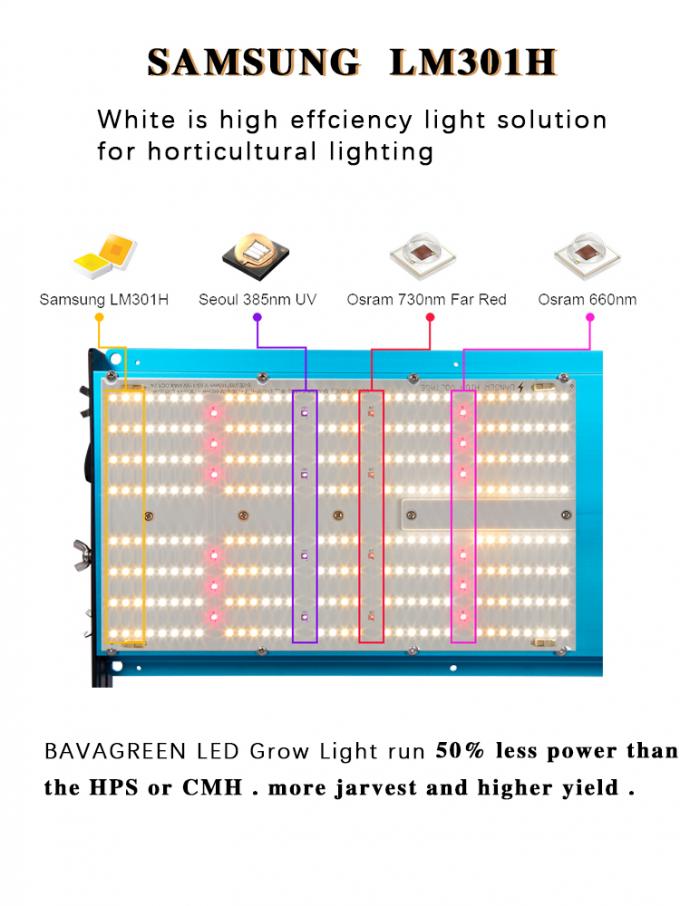 Uv Ir Dimmable Led Grow Light 720w Qb Full Spectrum Oslon Ssl