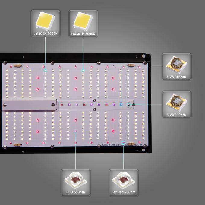 Height Adjustable LM301H LED Grow Light UV IR 800w Four Channel ...