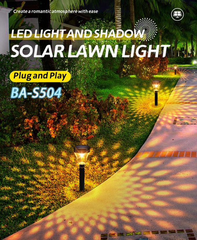 ABS IP55 Solar Pathway Lights 80 Lumens Outdoor Waterproof Solar Lights