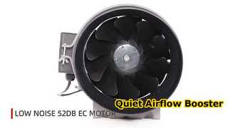 4 Inch 35W Inline Duct Exhaust Fan EC Motor With Different Speed Controller for Heating Cooling Boos