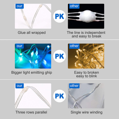 5m 10m App Control USB LED Leather Thread Lights String For Garden Tree Street Decor