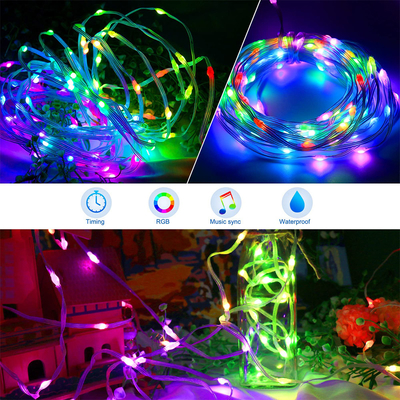 5m 10m App Control USB LED Leather Thread Lights String For Garden Tree Street Decor