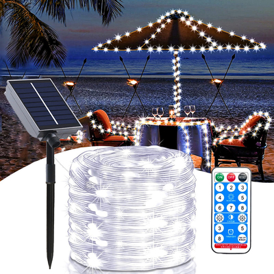 24V 100LED DIY Leather Wire Lamp Solar String Light For Wedding Garden