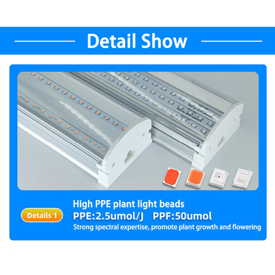 4ft 6ft 8ft Full Spectrum LED Light Strips V Shape Reflector LED Tube Grow Light
