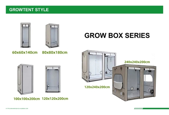 120x120x200cm Large Hydroponic Grow Tent 22mm Metal Pole 1680D Mylar 4x4 Plant Kit for Home Cultivation
