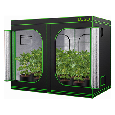 300x300x220cm Growbox Plant Tent 22mm Metal Pole  Removable Floor Tray 10x10FT Large Grow Tent Kit with LED Light Fan