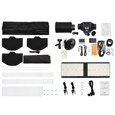 3 Plants Smart Grow Tent Set 1680D Mylar 80x80x180cm Grow Box with240W Samsung LM301H LED Lamp and WiFi APP Fan