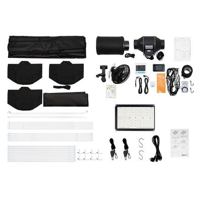Hydroponic System Small Plant Tent 60*60cm Complete Kit LED Grow Light Wifi Controller Inline Duct Fan Air Filtration
