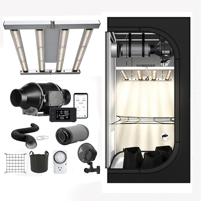 BAVAGREEN Plant Growing Kit 240W LM301H EVO Mint White UV IR LED Grow Light 80x80x180cm 1680D Grow Tent With Smart Fan