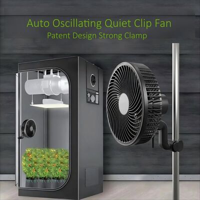 6 Inch EC Motor Clip on Fan 10 Speeds Powerful Sart Oscillating Fan for Hydroponics Grow Kit Ventilation Circulation