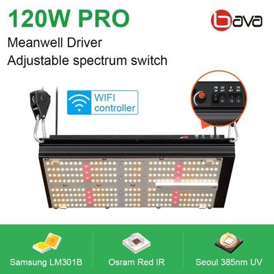 120W 3000k 5000k UV IR RED LM301B Quantum Board Meanwell Driver