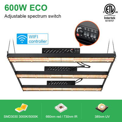 ETL ECO 3000k 5000k SMD3030 WIFI LED Grow Light 600W Full Spectrum