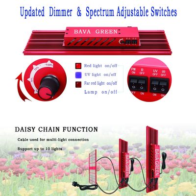 IP33 Dimmable LED Grow Lights 624umol/S Samsung Lm301h 3000K