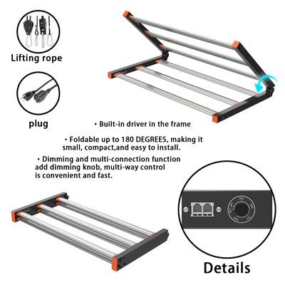 800W SMD2835 LED Grow Light Bar Frame Folding Up To 180 Degrees