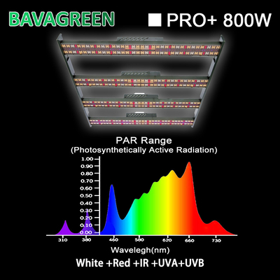4 Spectrum Channel 800w LED Grow Light Lm301h Aluminum Body Material