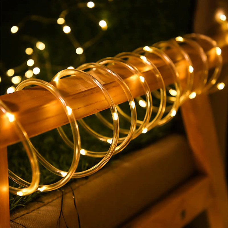 Leather Wire Outdoor Fairy Light 9mm Solar Sensor LED Strip Lights