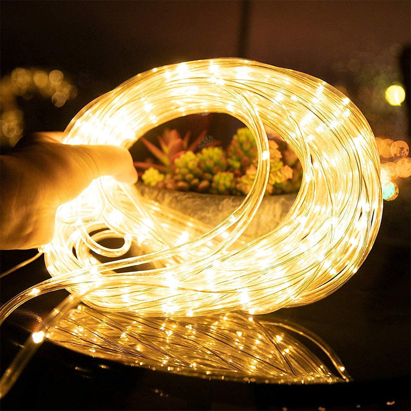 Leather Wire Outdoor Fairy Light 9mm Solar Sensor LED Strip Lights