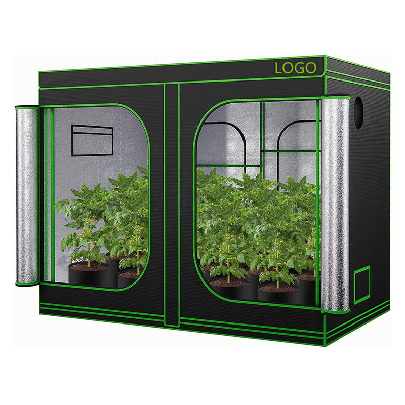 300x300x220cm Growbox Plant Tent 22mm Metal Pole  Removable Floor Tray 10x10FT Large Grow Tent Kit with LED Light Fan