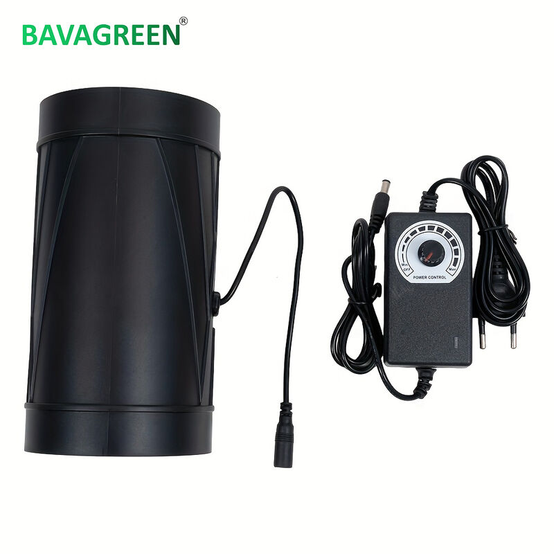 100mm Inline Booster Duct Fan Speed Adjustable Ventilation Exhaust Pipe Fan for Grow Tent, Kitchen Heating Cooling