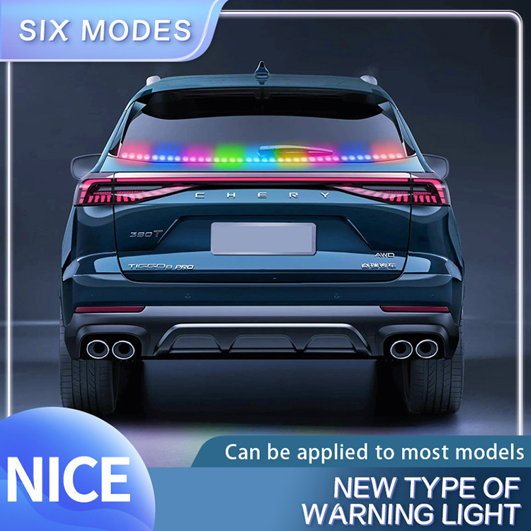12V 1.2M Car Rear Trunk Tail Light LED RGB Strip Brake Lights Rear Tail